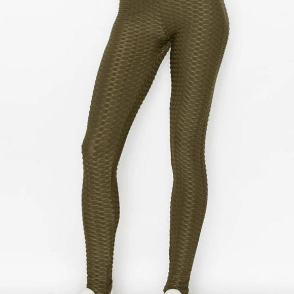 Tiktok Honeycomb Texture Ruched Booty Legging - Honeycomb Pattern - Leggings - Picture 2 of 2